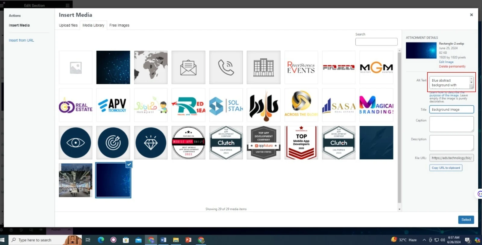 Windows 10 desktop logo page.