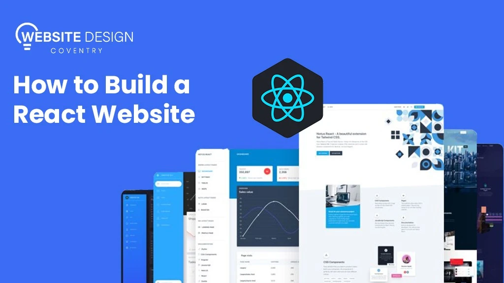 Image of a React website design featuring clean layout